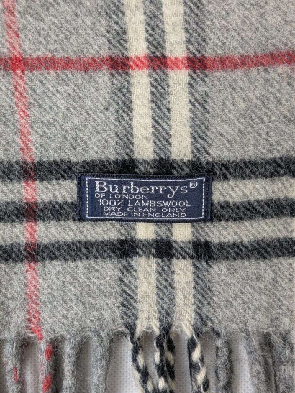 Luxury Burberry 100%Lambswool Nova Check Gray Scarf Unisex - Picture 2 of 7
